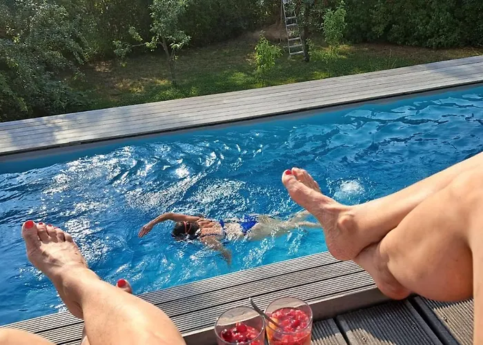Ferienwohnung Rheinblick, Ruhig, Aussicht, Gartennutzung, Sport-Pool
